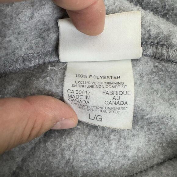 Vintage FILA 90s Fleece Hoodie Mock Neck Men’s Large Canada Made Logo Y2K Relax - Picture 4 of 6